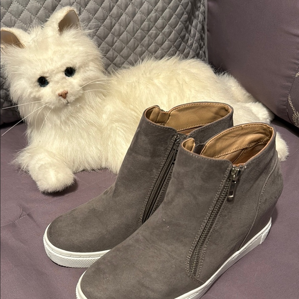 Gray Women's Ankle Boots